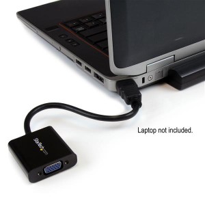 Convertor activ HDMI tata la VGA mama, video + sunet, cablu 10cm (din laptop cu HDMI in monitor cu VGA)